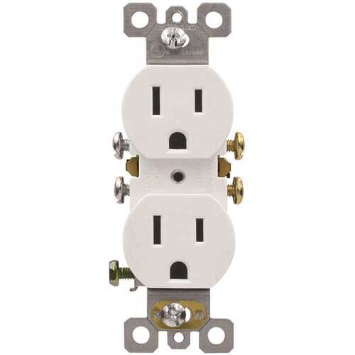 HD Supply-Maintenance Warehouse 2005A-N-WH Maintenance Warehouse 15 Amp 125V Duplex Wall Receptacle - White