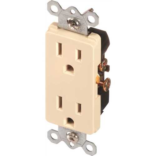 HD Supply-Maintenance Warehouse 2007A-N-IV Maintenance Warehouse 15 Amp Decorator Receptacle -125V - Ivory