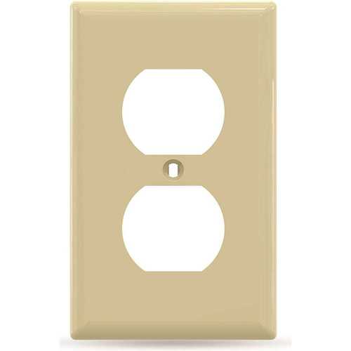 HD Supply-Maintenance Warehouse 3021-IV Maintenance Warehouse Single Gang Duplex Receptacle Wall Plate- Ivory