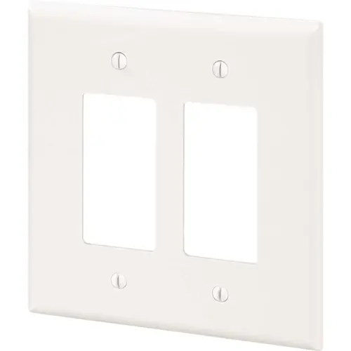 Maintenance Warehouse 2-Gang Decorative White Wall Plate