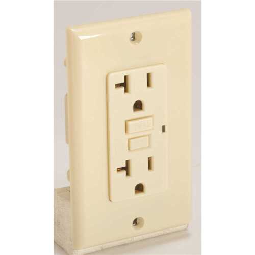 HD Supply-Maintenance Warehouse G1920A-IV Maintenance Warehouse 20 Amp 125V Self Test GFCI Receptacle -Ivory