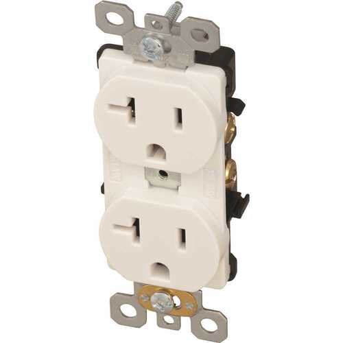 HD Supply-Maintenance Warehouse 2010A-WH Maintenance Warehouse 20 Amp Commercial Grade Duplex Receptacle -125V - White