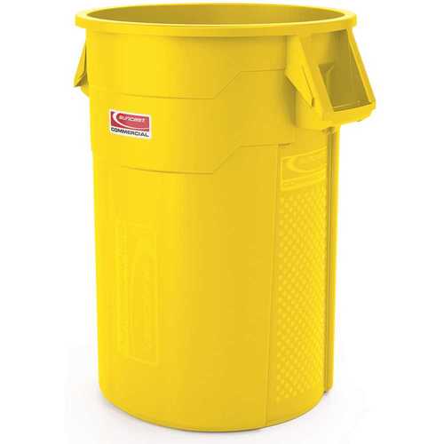 44 Gallon Utility Trash Can Yellow