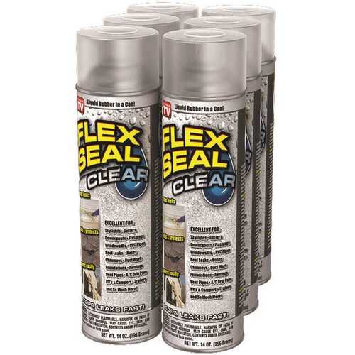 Flex Seal Clear 14 oz. Aerosol Liquid Rubber Sealant Coating Spray Paint