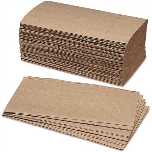 Folded Paper Twls Kraft 9.25 X 5.38