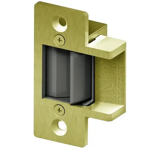Trine 3234RS-US3 Electric Strike, Fail Safe, 24VDC, 2-3/4"x1-1/8", Polished Brass
