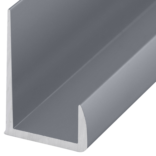 Satin Anodized Aluminum 1/2" J-Channel -  12" Stock Length - pack of 50