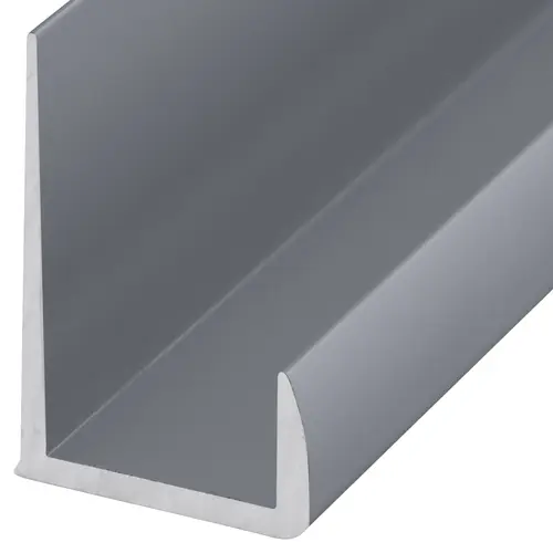 Satin Anodized Aluminum 1/2" J-Channel  72" Stock Length - pack of 5