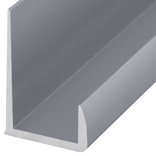 Brite Anodized Aluminum 1/2" J-Channel -  12" Stock Length - pack of 5