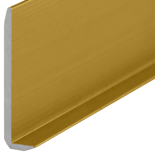 Brite Gold Anodized Aluminum 1/4" L-Bar Extrusion  72" Stock Length - pack of 5