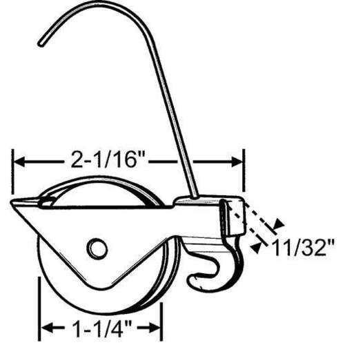 Patio Screen Door Roller 1-1/4 Nylon Wheel