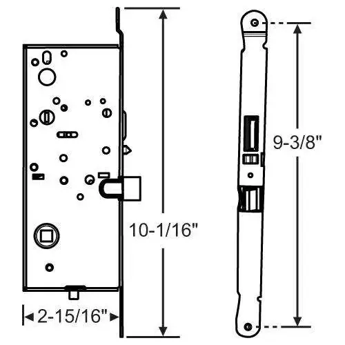 Multipoint Gearbox Active 60mm uses 1/4-20 threaded rod Concealed