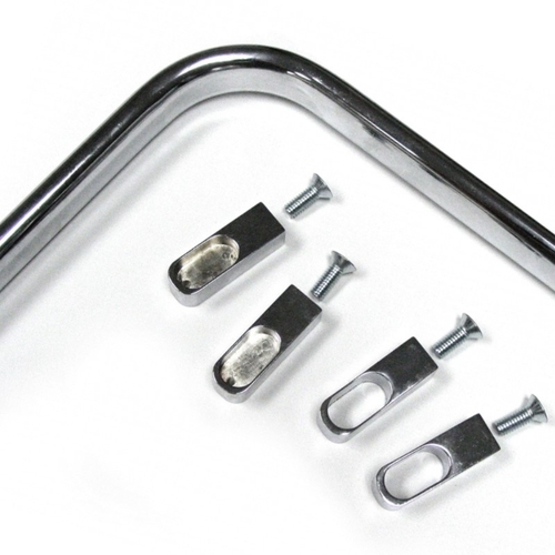 Large Oval Corner Rod Kit Polished Chrome