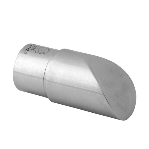 Slanted End Cap for Cap Rail 316 SS Satin Brushed