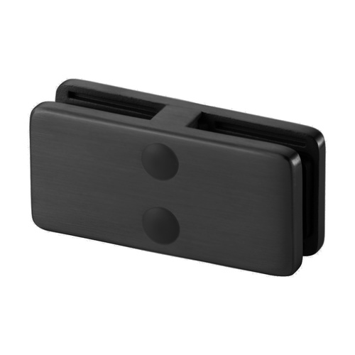 Glass-to-Glass Connector 304 SS Matte Black