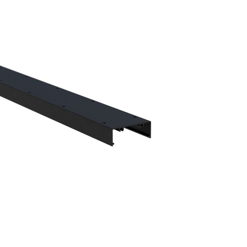 Bottom Picket Rail Easy Alu Aluminum Textured Black