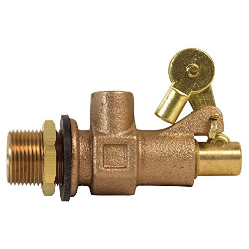 3/4" Bronze Float Valve - Male Inlet to Plain Outlet