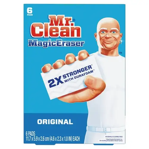 MR. CLEAN 003700079009 Mr Clean Magic Eraser - Original - 6 Pads White
