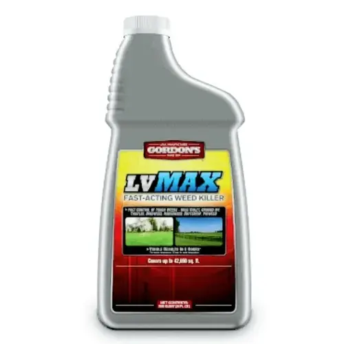 LV MAX Fast-Acting Weed Killer, Liquid, Pump-Up Sprayer, Tow-Behind Sprayer Application, 1 qt White