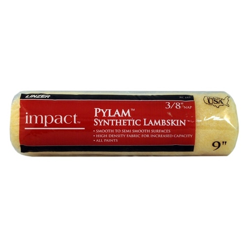 LINZER/AMERICAN BRUSH RC143-9 Pylam Paint Roller Cover, Synthetic Lambskin, 3/8 x 9-In.