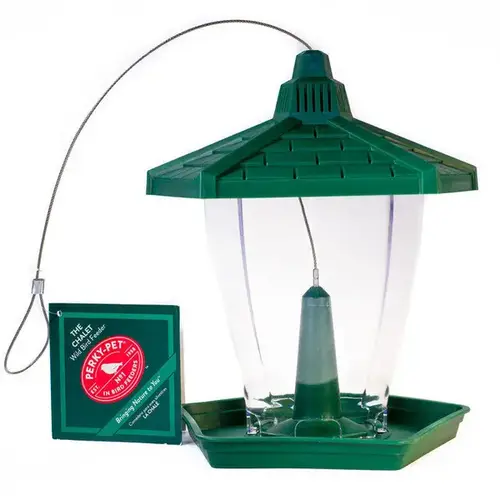 Bird Feeder Wild Bird 1.25 lb Plastic 1 ports Green - pack of 2