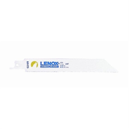 Reciprocating Saw Blade, 3/4 in W, 6 in L, 24 TPI, Bi-Metal Cutting Edge White - pack of 5