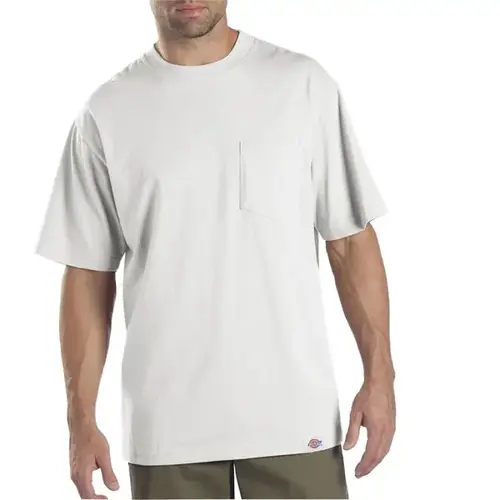 WILLIAMSON DICKIE MFG. 1144624WHXL Pocket T-Shirt, White, Men's XL - pair