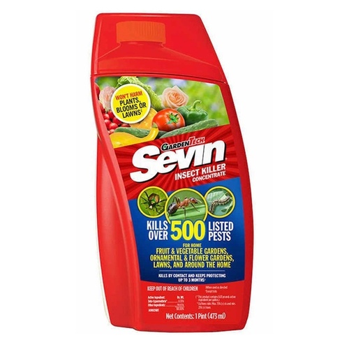 Sevin 100530122 Insect Killer, Liquid, Spray Application, 16 oz Bottle Off-White/White