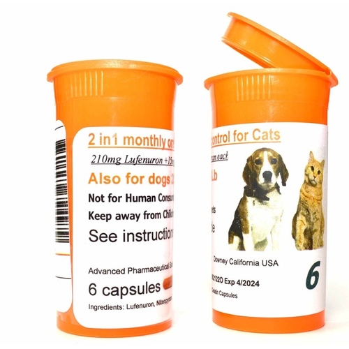 Oral Flea Control For Cats - 6 Capsules