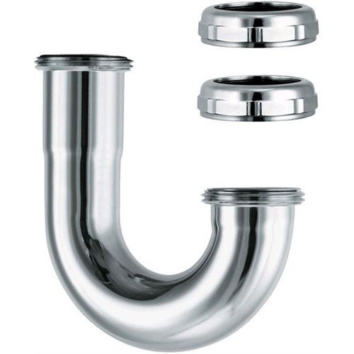 J-Bend 1-1/4" D Brass Chrome Plated