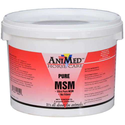 AHC Products Inc - AniMed 053-90059 MSM Pure Powder Dietary Supplement for Horses 5-lbs