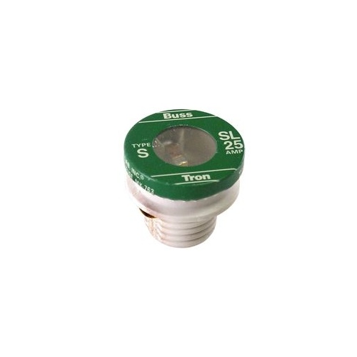 Bussmann SL-25 Plug Fuse, 25 A, 125 V, 10 kA Interrupt, Time Delay Fuse - pack of 4