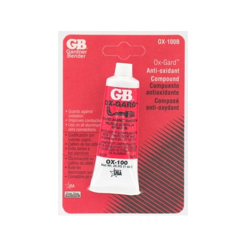 GB OX-100B Anti-Oxident Compound Ox-Gard Low Strength 1 oz White Gray