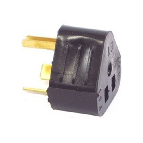 Adapter, 15 A Female/30 A Male, 125 V, Female, Male Black