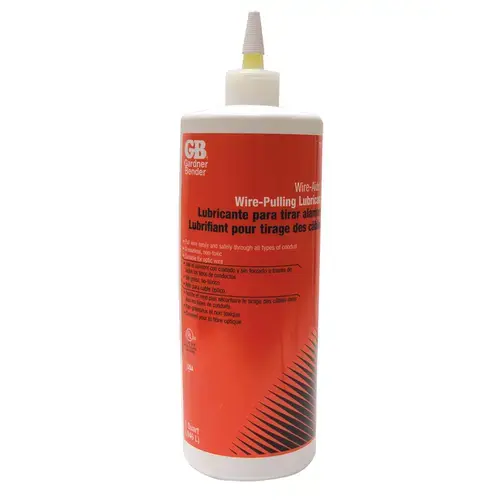 GB 79-006N Wire Aide Series Wire Pulling Lubricant, 1 qt Bottle, Gel Yellow