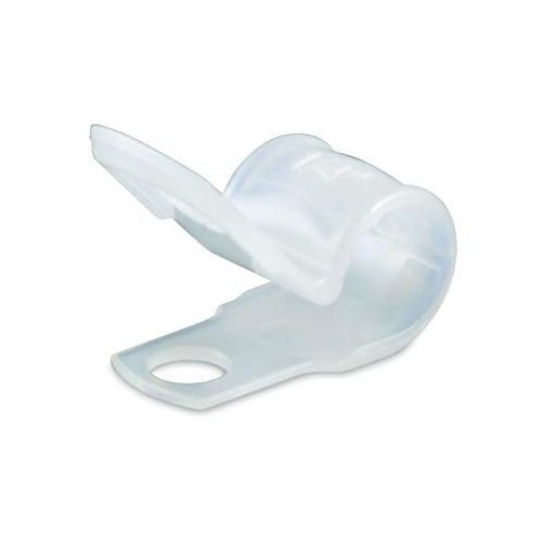 Cable Clamp, 3/8 in Max Bundle Dia, Plastic, White - pack of 15