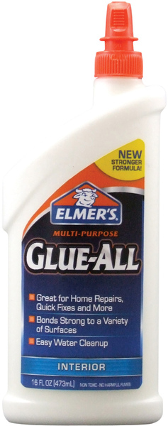 Elmer's E3830 All Purpose Adhesive Glue-All High Strength Polyvinyl acetate homopolymer 16 oz Clear