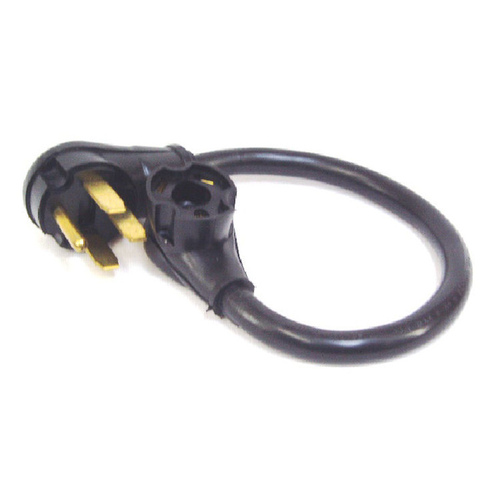 US Hardware RV-346B Adapter, 50 A Female, 30 A Male, 120 V, Female, Male, 10 AWG Cable Black