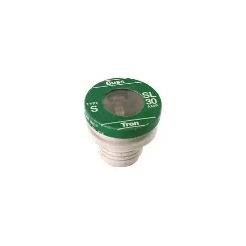 Bussmann SL-30 Plug Fuse, 30 A, 125 V, 10 kA Interrupt, Low Voltage, Time Delay Fuse - pack of 4