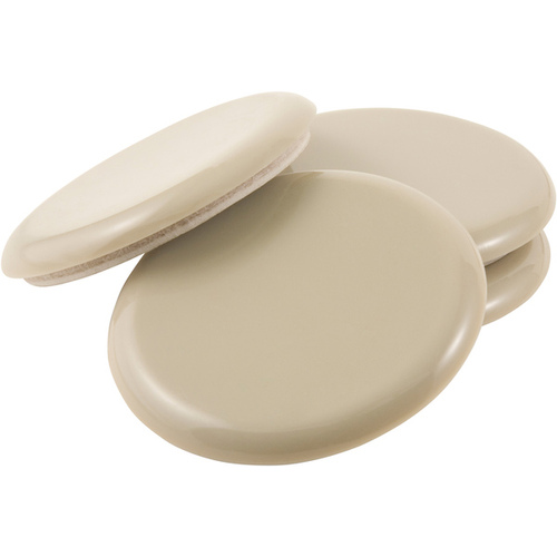 Protective Pad Plastic Self Adhesive Beige Round 1-3/4" W X 1-3/4" L Beige