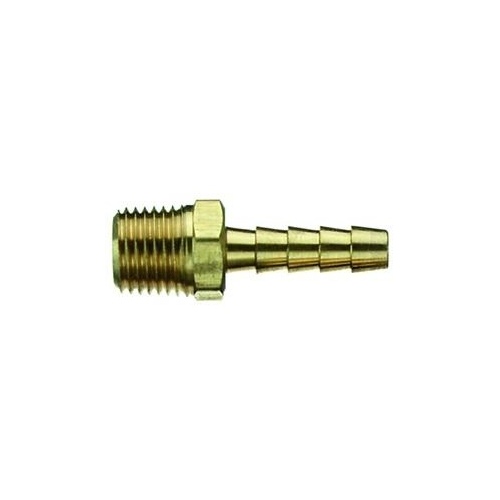 Tru-Flate 21143 Air Hose Fitting, 1/4 in, MNPT x Barb, Brass