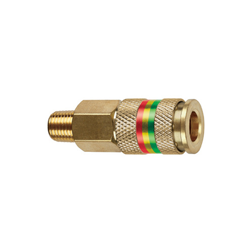 Tru-Flate 13-513 Tru-Flate Brass Universal Coupler 1/4-in. Male 1-pc.