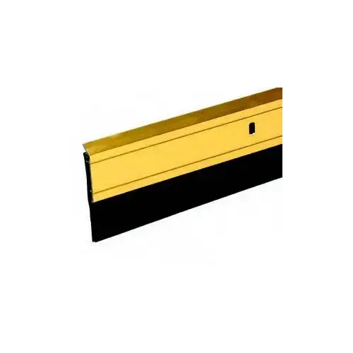 Door Sweep, 36 in L, 2 in W, Aluminum Flange, Vinyl Insert