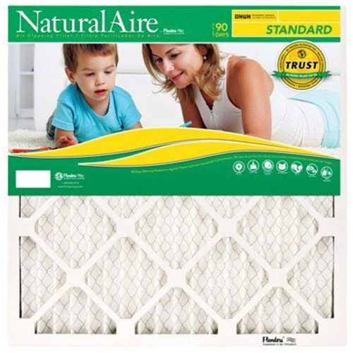 NaturalAire Standard Pleated Air Filter, 90 Days, 18x18x1-In. - pack of 12