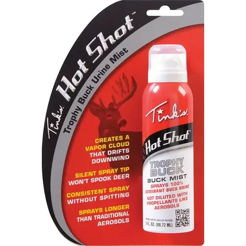 Tink's Hot Shot Trophy Buck Mist - 3 oz Peggable