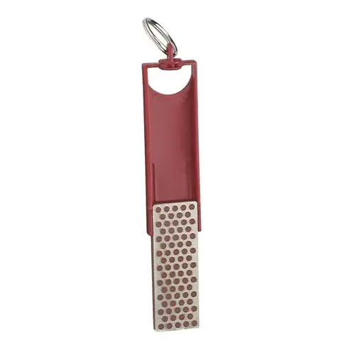 Sharpener, 5-1/2 in L, 15/16 in W, 25 um Grit, Fine, Diamond Abrasive Red