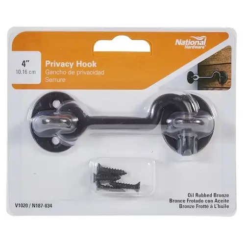 Hook and Eye Closure Oil Rubbed Bronze Steel Oil Rubbed Bronze - pack of 5