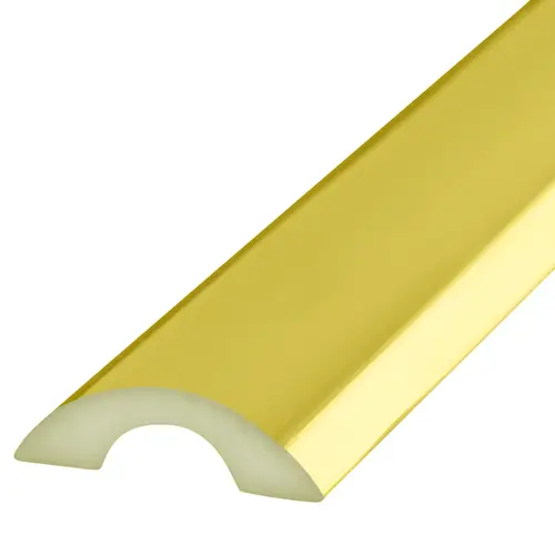 Brite Gold Anodized Frameless Shower Door Half-Round Threshold -  84" Length - pack of 25