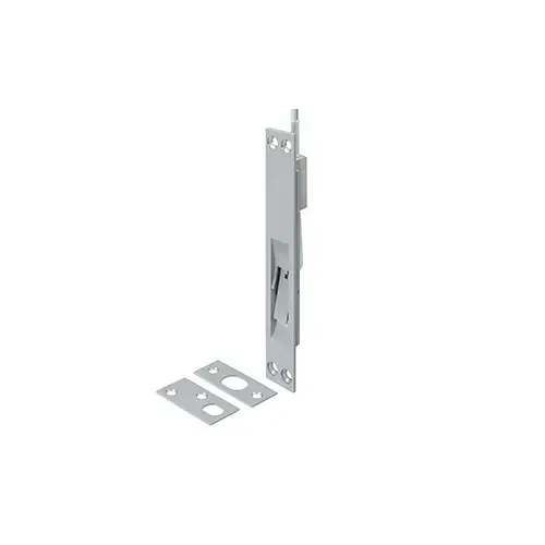 12", 18", 24" and 39" Extension Flush Bolt, Solid Brass in Brushed Chrome
