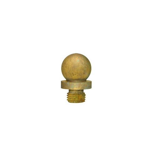 Ball Tip Finial, Distressed, Solid Brass, US10RT Rust